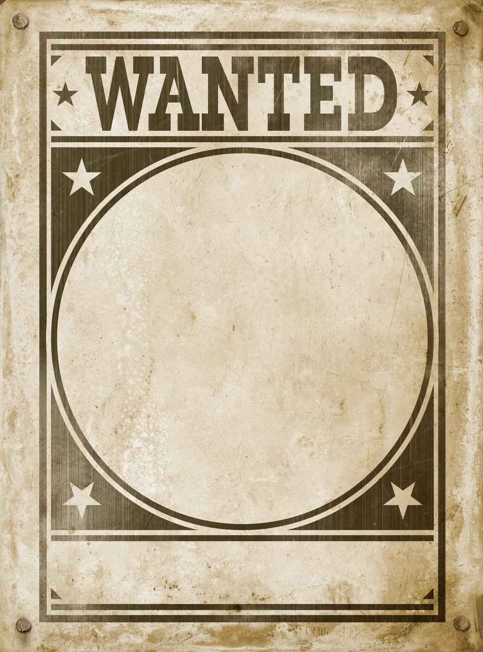 Blank Wanted Poster Illustration